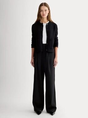 Everlane the Draper Pleated Pant size 4S Black